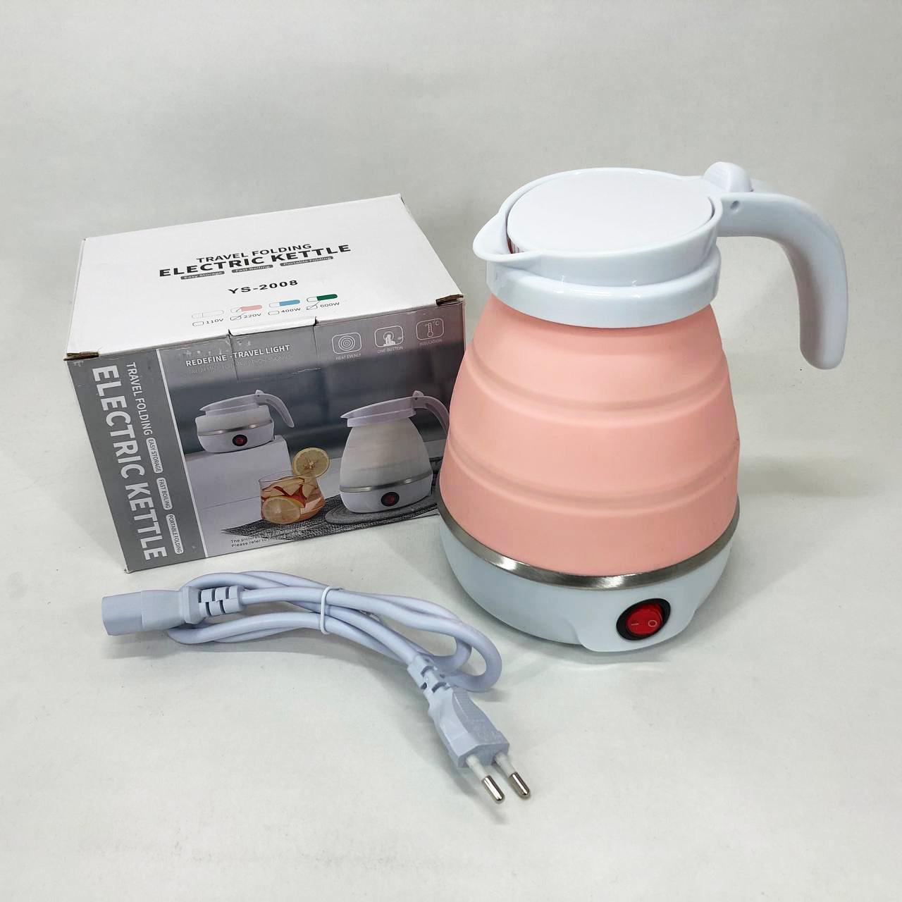 Электрочайник складной Travel Folding 600 мл Розовый - фото 12 Электрочайник складной Travel Folding 600 мл Розовый - фото 12