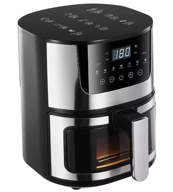 Аэрофритница Rainberg RB-2268 4200 Вт сенсорная с регулировкой температуры 8 л Черный (2104618535)
