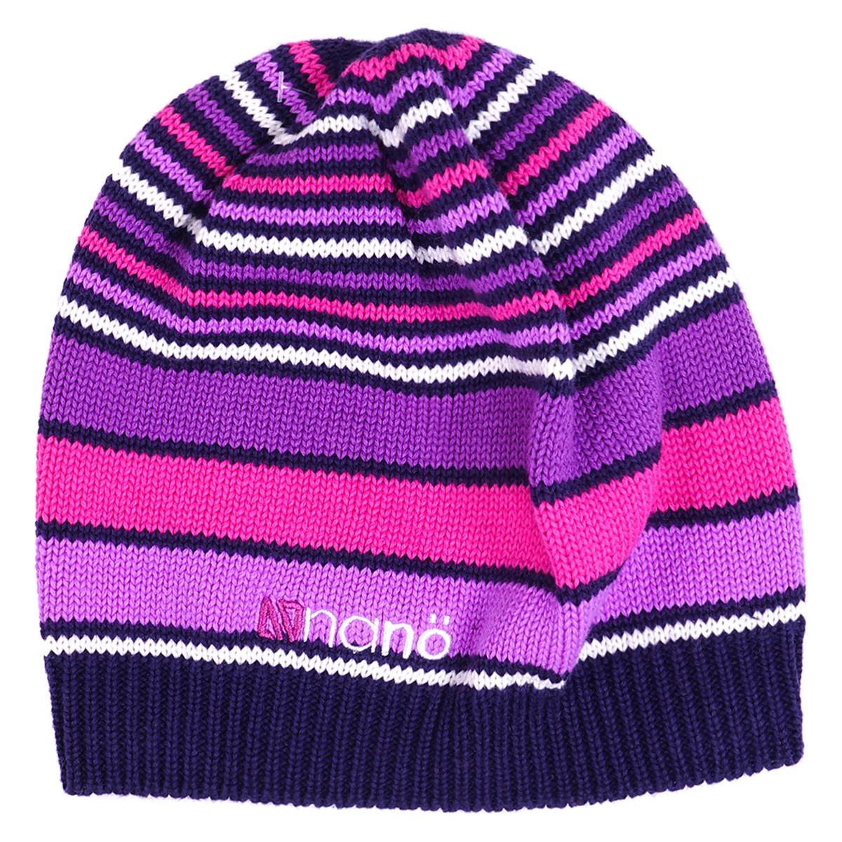 Шапка вязаная для девочки Nano F16TUT202 демисезонная 54-57 см Сиреневый (F16TUT202-PurpleHaze-7/12)