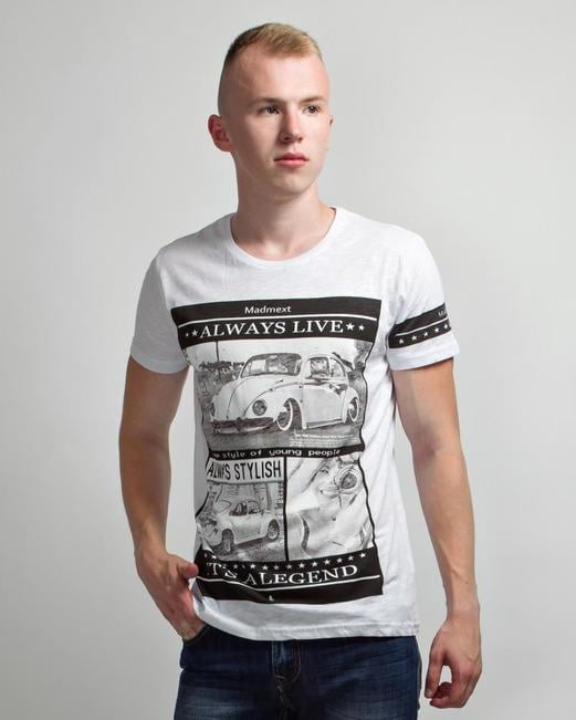 Футболка Madmext 0972 L Белый (40211)
