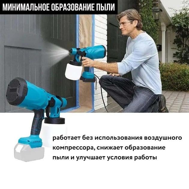 Краскораспылитель Paint Light ST-1209 0,8 л Black/Blue - фото 7