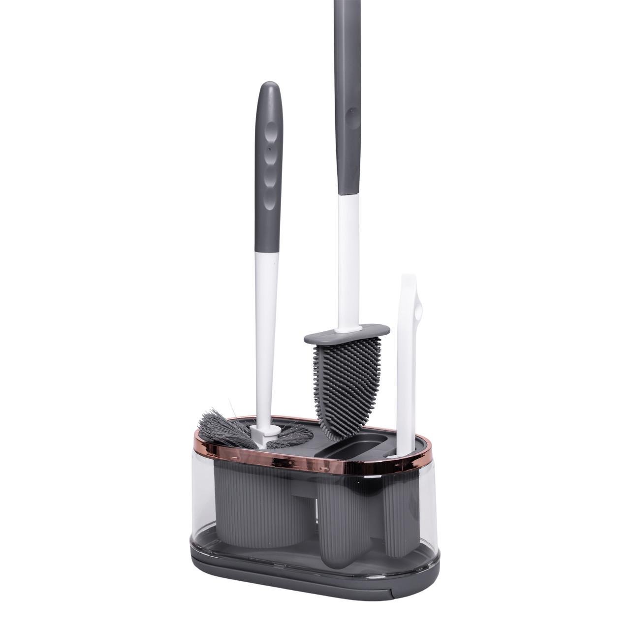 Набор для туалета настенный 3в1 ершики 2 шт. и щетка (HP-35015-47DG) - фото 10