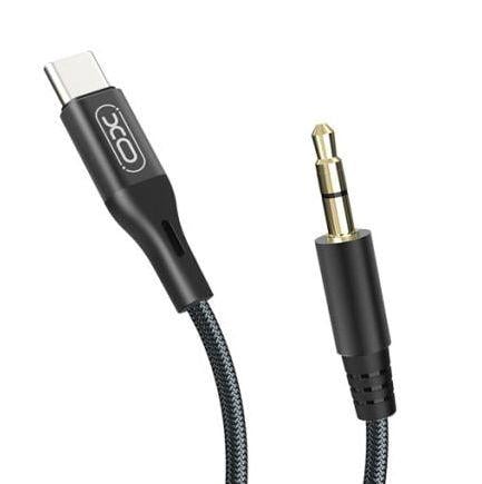 Аудіо-кабель Type-C to AUX mini jack 3.5 XO NB-R155B Black 1 м