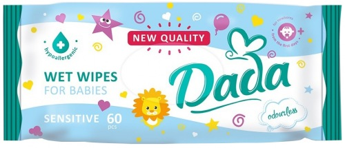 Вологі серветки для дітей Dada без запаху 60 шт. (2297143436)