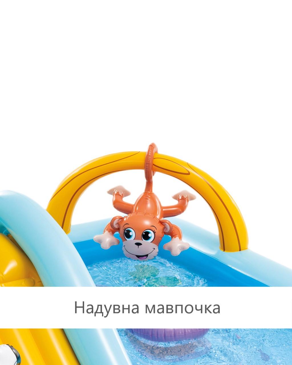 Бассейн детский надувной Intex Jungle с горкой и фонтанчиком (57161) - фото 4