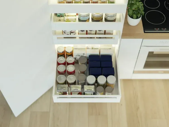 Выдвижная система GTV AxisPro l-350 мм средний H116 Белый (PB-AXISPRO-KPL350B1) - фото 5 Выдвижная система GTV AxisPro l-350 мм средний H116 Белый (PB-AXISPRO-KPL350B1) - фото 5