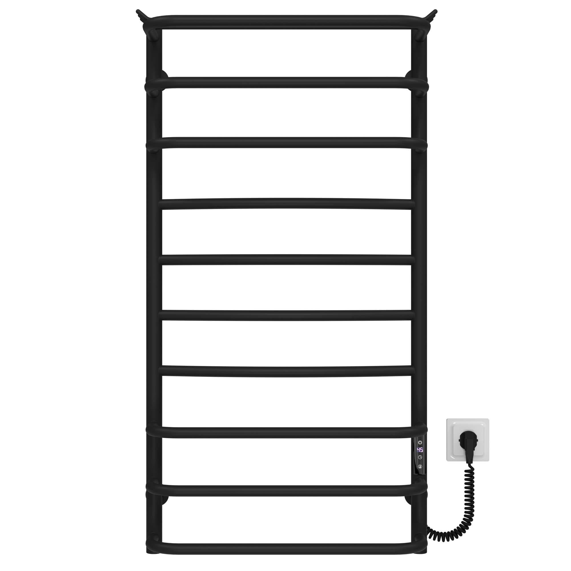 Полотенцесушитель электрический Deffi Юность П10 JD03 правое подключение нержавеющая сталь 500х1000 мм Черный (C.YU.100.50.10.E.B.R.1)