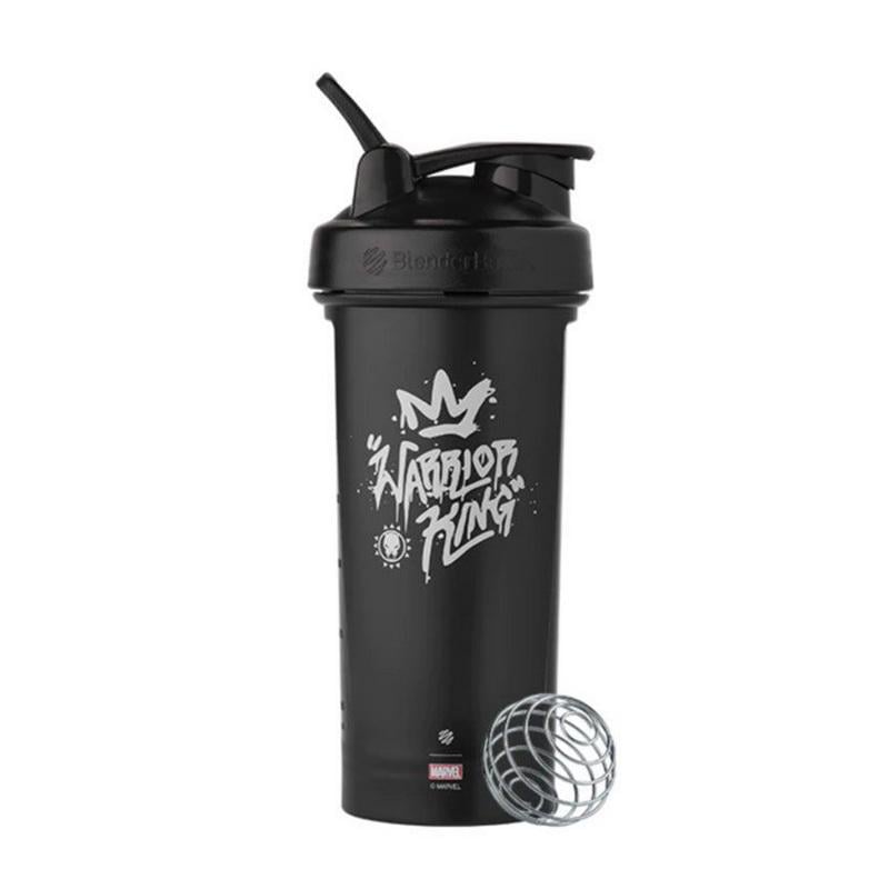 Шейкер для протеина с металлическим шариком-венчиком Blender Bottle Classic Warrior King 820 мл Черный