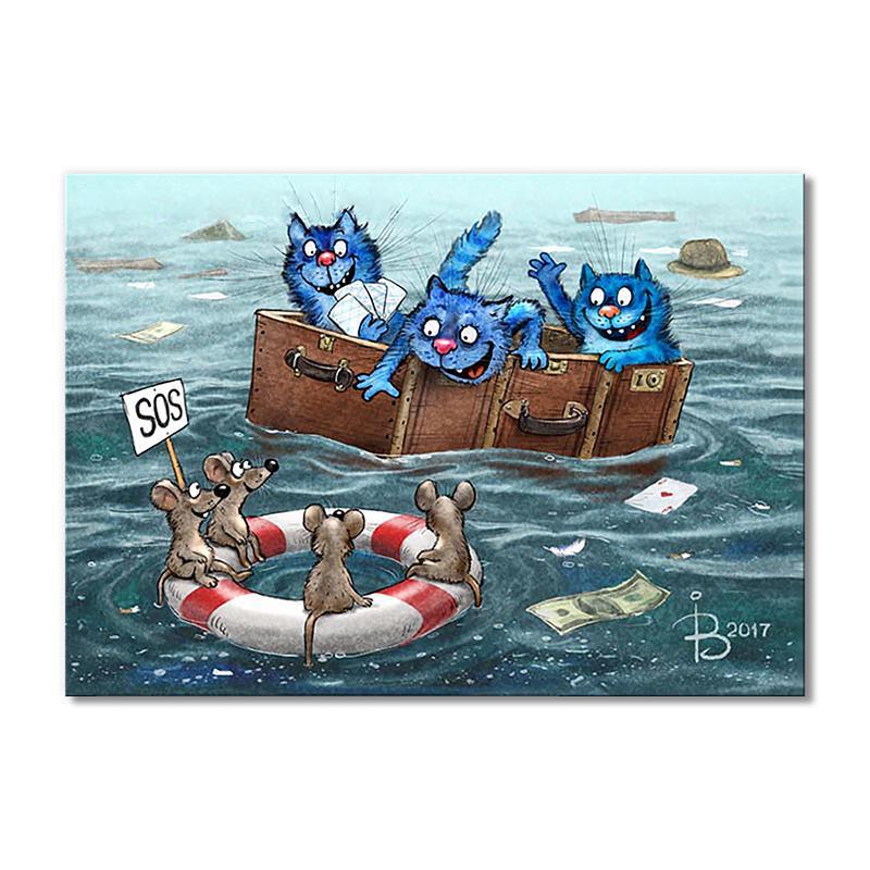 Модульная картина Спасение давайте к нам. 1 модуль 40х60 см