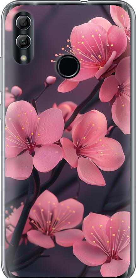 Чехол на Huawei Honor 10 Lite Пурпурная сакура (6075t-1618-42517) Чехол на Huawei Honor 10 Lite Пурпурная сакура (6075t-1618-42517)