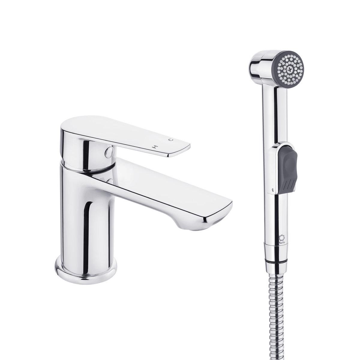 Змішувач для біде Perla Oscar з гігієнічною лійкою одноважільний латунь (PBZ33403)