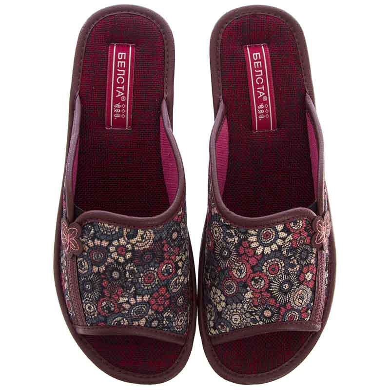 Тапочки женские Белста лен р. 36 Бордовый (4100356_36)