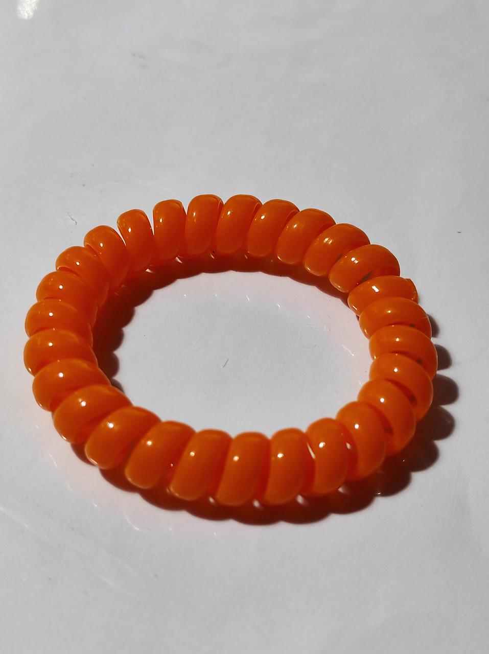 Резинка Спираль толстая 5,5 см глянцевая Ярко-оранжевый (K7-4-1728-О)