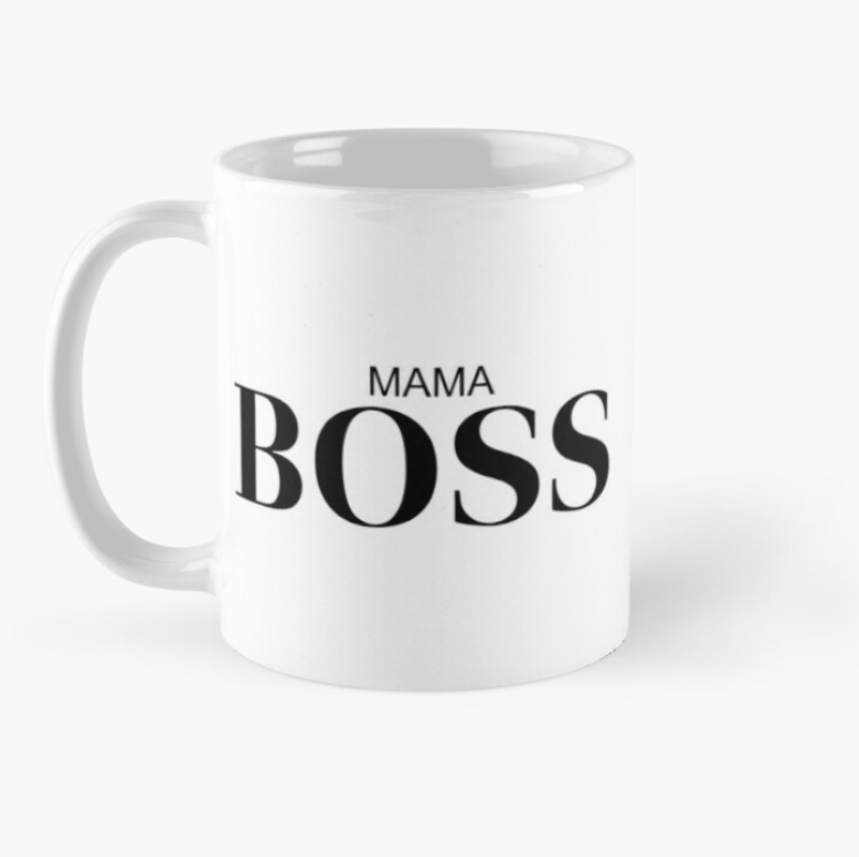 Чашка керамическая с принтом "Мама Boss" 330 мл Белый (МАМА32Ч)