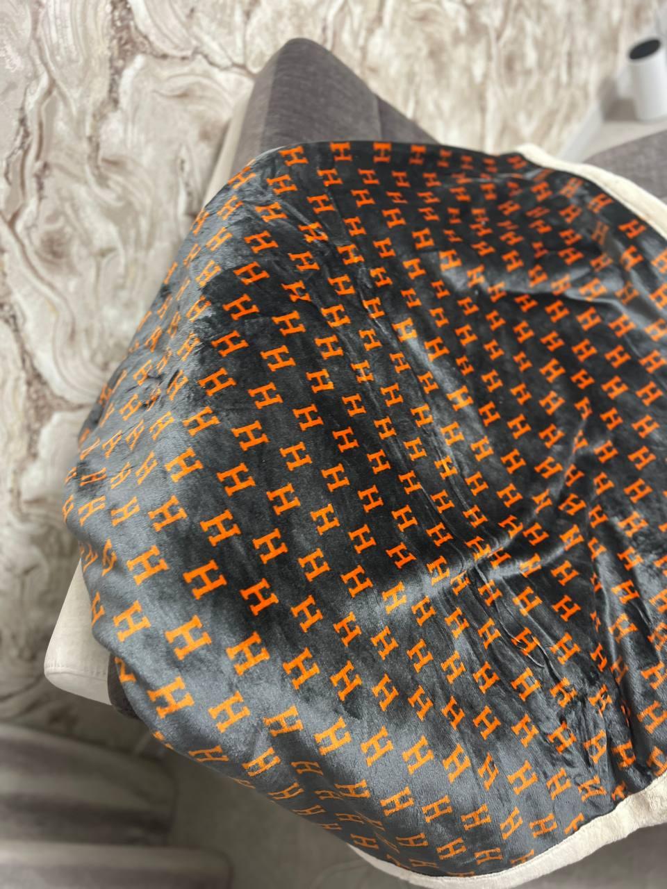 Плед-покрывало велюровый овчина 230х200 см Черный (П4К-Mpled004-04)