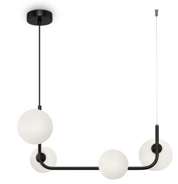 LED-люстра подвесная Valeso V-3001-4 BK 240W Черный (28688427)