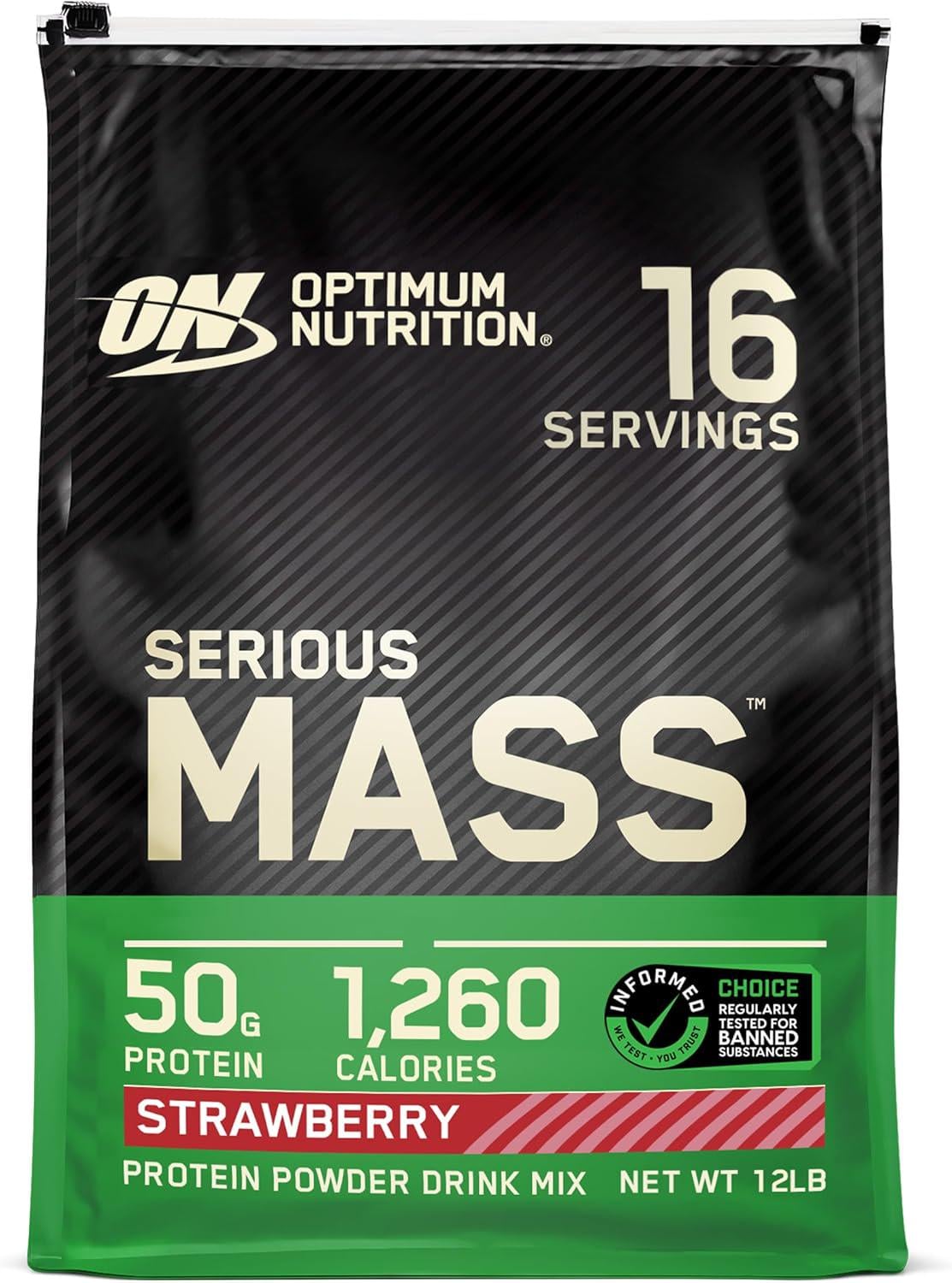 Гейнер Optimum Nutrition Serious Mass 5455 г Strawberry