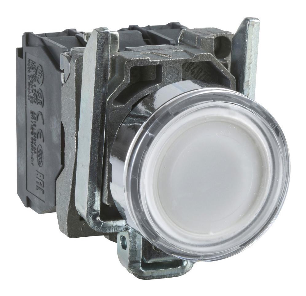 Кнопка керування Schneider Electric Harmony XB4 1NO+1NC 22 мм LED 24V Білий (XB4BW31B5)