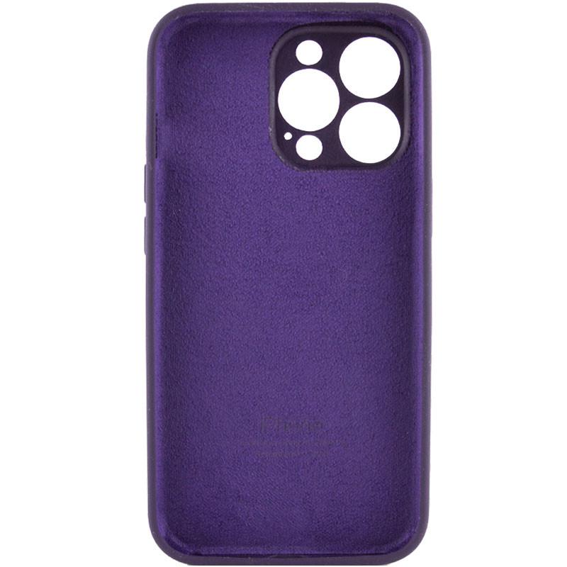 Чехол Silicone Case Full Camera Protective (AA) для Apple iPhone 15 Pro Max (6.7") Фиолетовый | Elderberry - фото 4