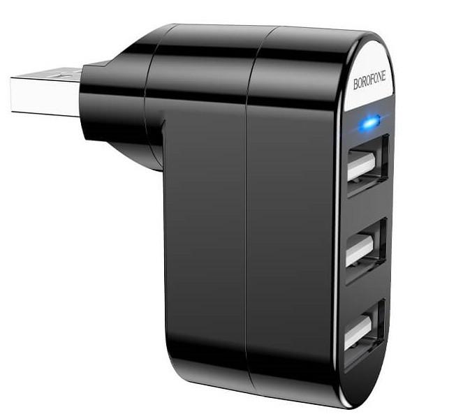 HUB адаптер Borofone DH3 3хUSB Черный (9b463c2a) HUB адаптер Borofone DH3 3хUSB Черный (9b463c2a)