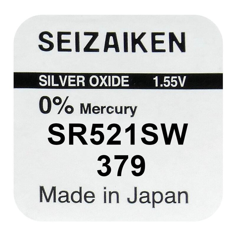 Батарейки срібно-цинкові Seiko 379 SR521SW G0 LR63 1,55V 10 шт. (23360740)