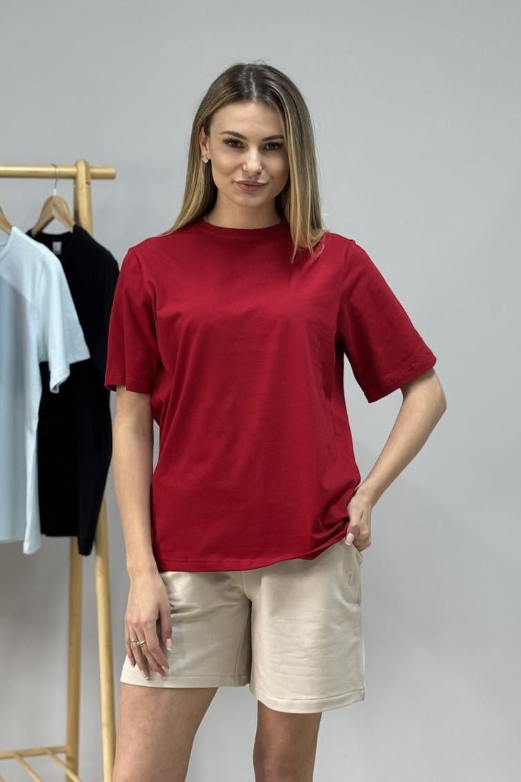 Футболка женская М186 3XL Красный (946-1-65)