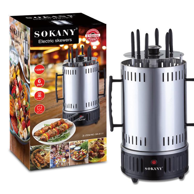 Електрошашоличниця автоматична Sokany SK-6111 на 6 шампурів 1000 Вт (30710335) - фото 2 Електрошашоличниця автоматична Sokany SK-6111 на 6 шампурів 1000 Вт (30710335) - фото 2