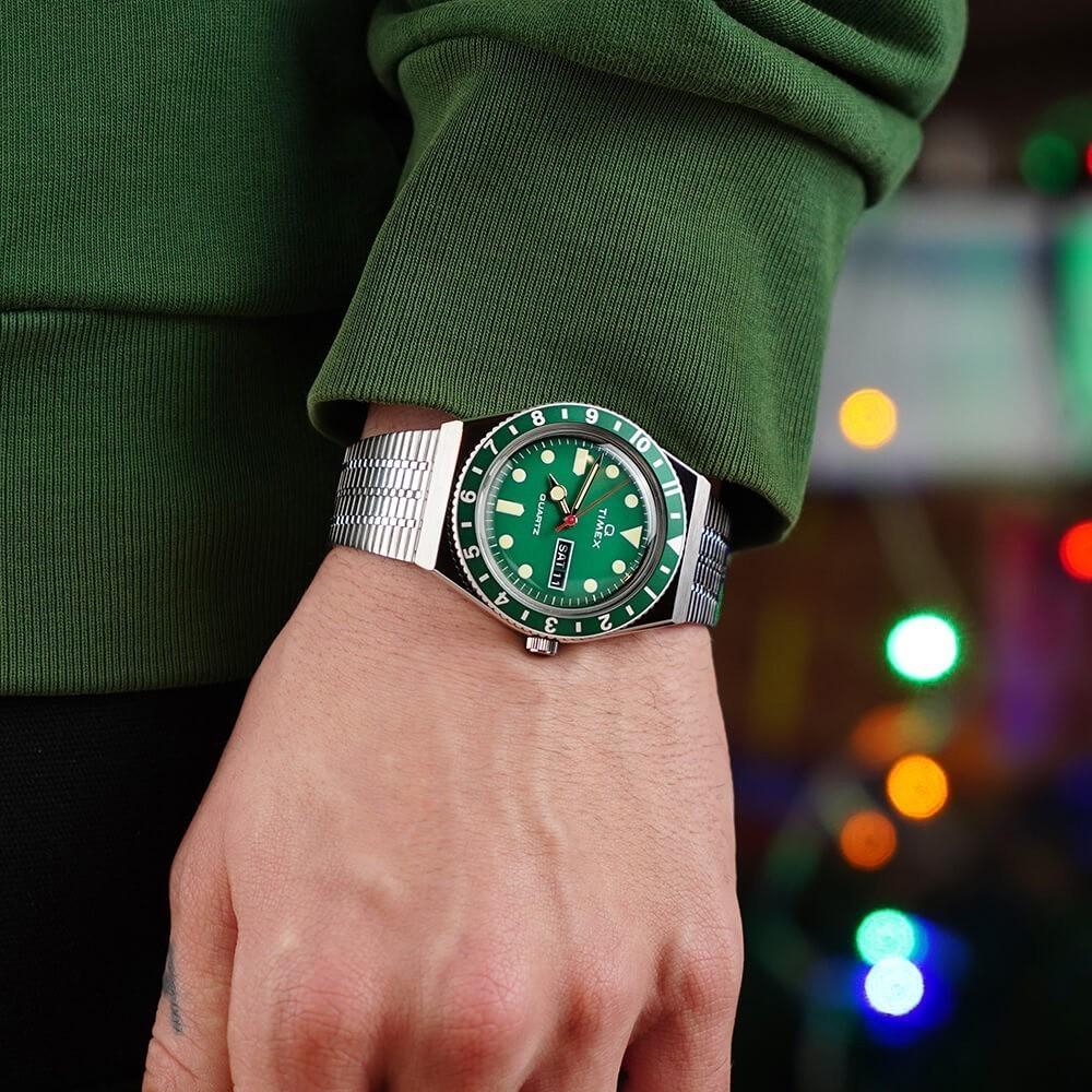 Наручний годинник чоловічий Timex Q Diver кварцевий Silver (Tx2u61700) - фото 2 Наручний годинник чоловічий Timex Q Diver кварцевий Silver (Tx2u61700) - фото 2