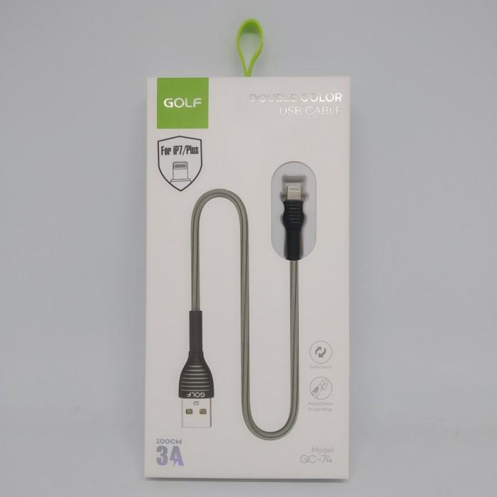 Кабель GOLF GC 74 Lightning USB 1 м Черный - фото 2