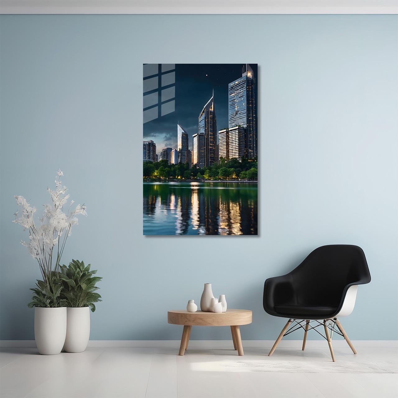 Картина на стекле NovellaPrint Ночные огни 40х60 см (550.1)