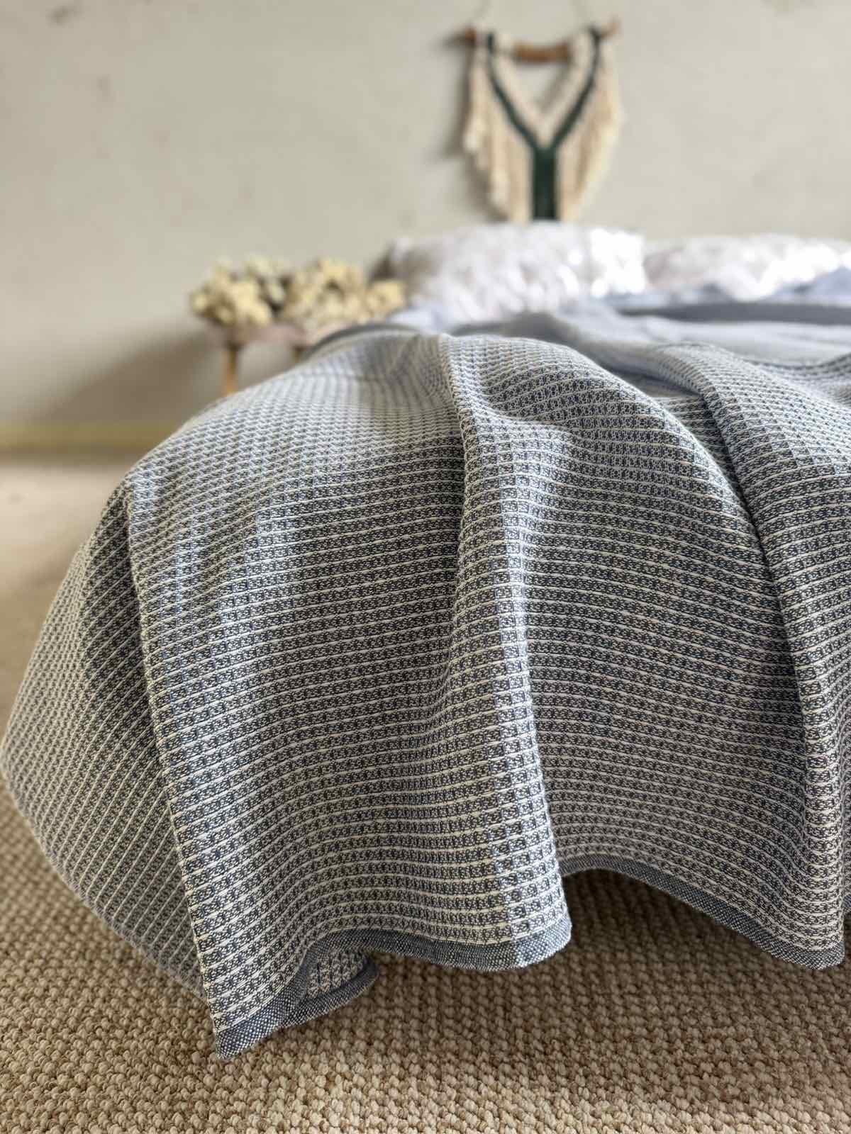 Простынь вафельная ZEINTEX хлопчатобумажная 200х220 см Синий (26417216) - фото 1 Простынь вафельная ZEINTEX хлопчатобумажная 200х220 см Синий (26417216) - фото 1