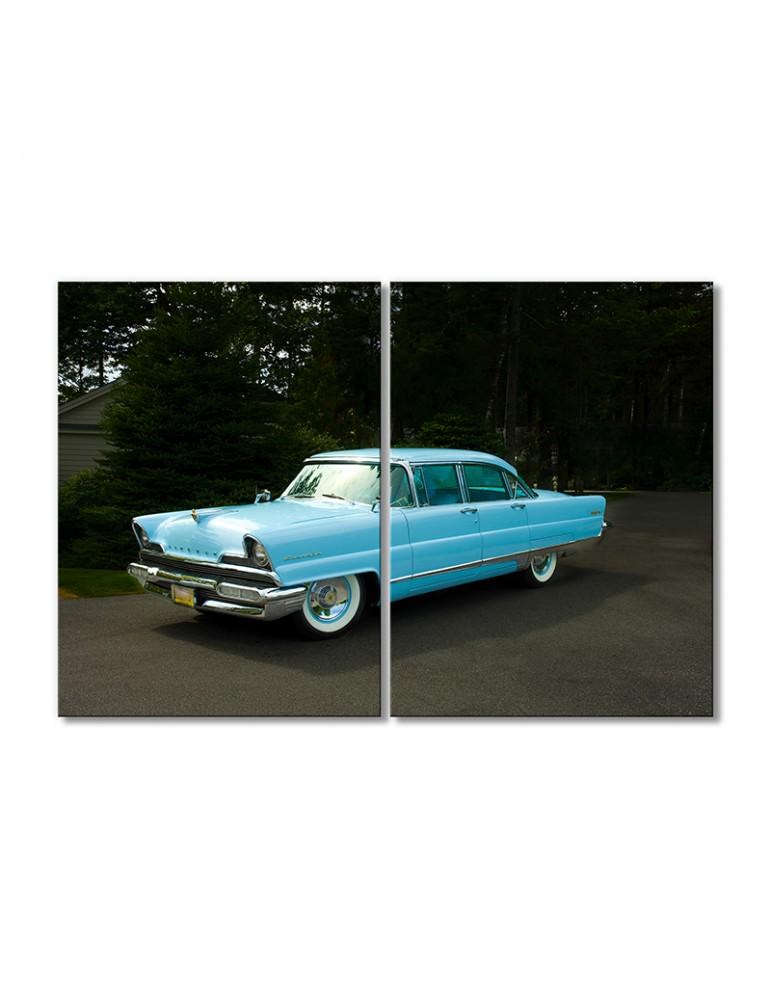 Картина модульная Синий автомобиль Линкольн Премьер Седан 2 модуля 40х60 см