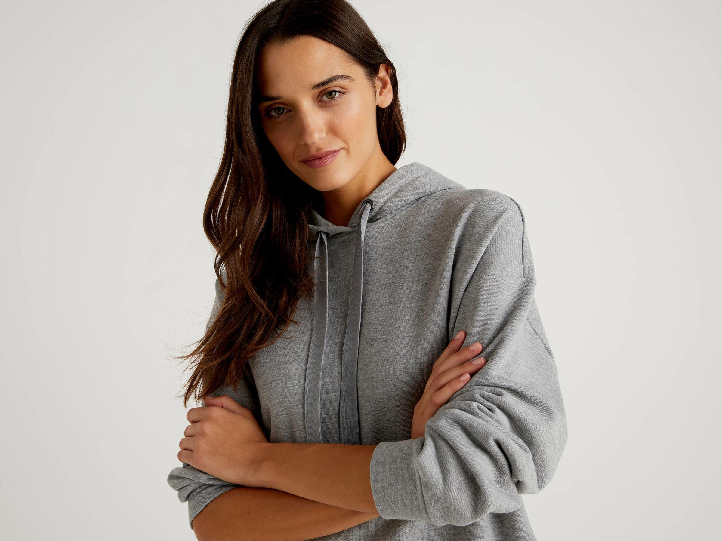 Світшот жіночий Benetton 3qmhe2283 S Сірий - фото 3 Світшот жіночий Benetton 3qmhe2283 S Сірий - фото 3