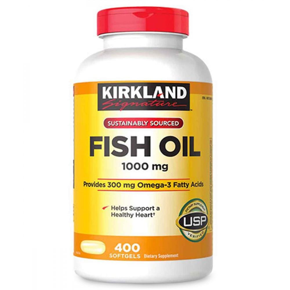 Рыбий жир Fish Oil Kirkland Signature 1000 мг 400 таб