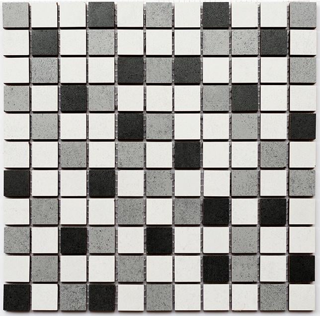 Керамическая мозаика Kotto Ceramica СМ 3028 C3 300x300x8 мм/25x25 мм Graphite/Gray/White