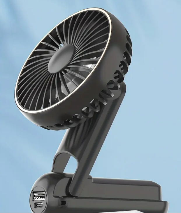 Вентилятор аккумуляторний USB з дисплеєм Fan F18 2000 mAh Чорний - фото 2 Вентилятор аккумуляторний USB з дисплеєм Fan F18 2000 mAh Чорний - фото 2