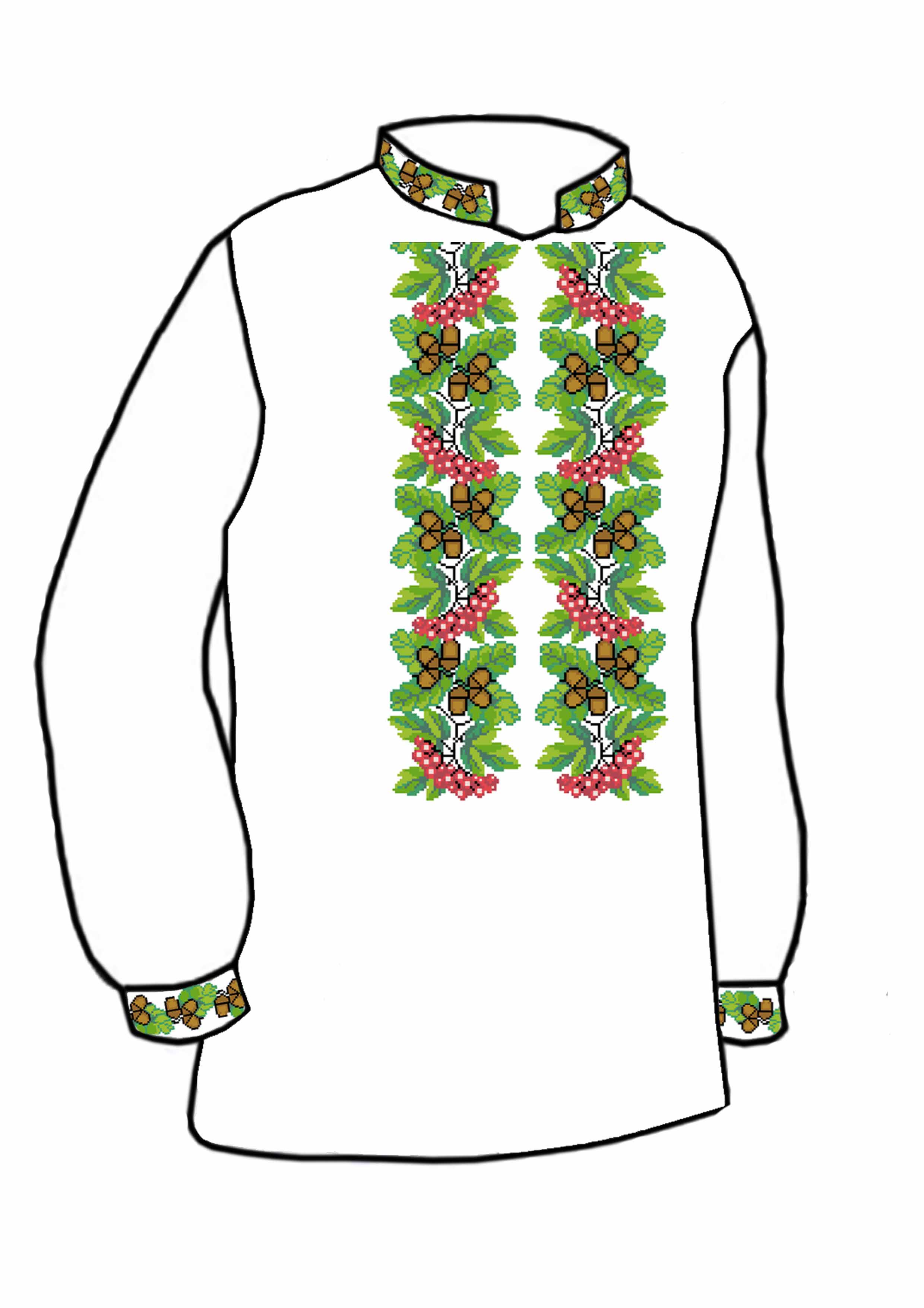 Заготовка для вишивки нитками або бісером сорочка СЧ-104 домоткане полотно Заготовка для вишивки нитками або бісером сорочка СЧ-104 домоткане полотно