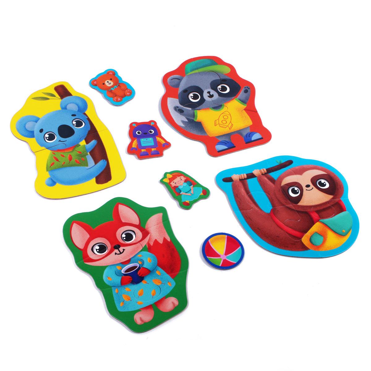 Гра розвиваюча Vladi Toys пазли картонні з грою. Тварини. Іграшки (VT1722-27) - фото 5 Гра розвиваюча Vladi Toys пазли картонні з грою. Тварини. Іграшки (VT1722-27) - фото 5