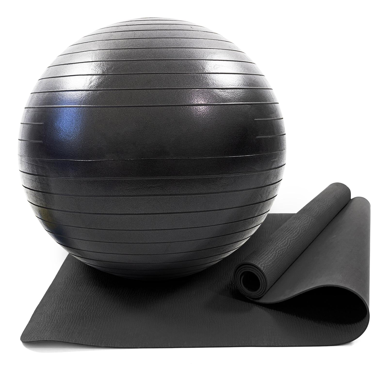 Коврик для йоги и фитбол 75 см OSPORT n-0122 Set 92 Черный (21400)