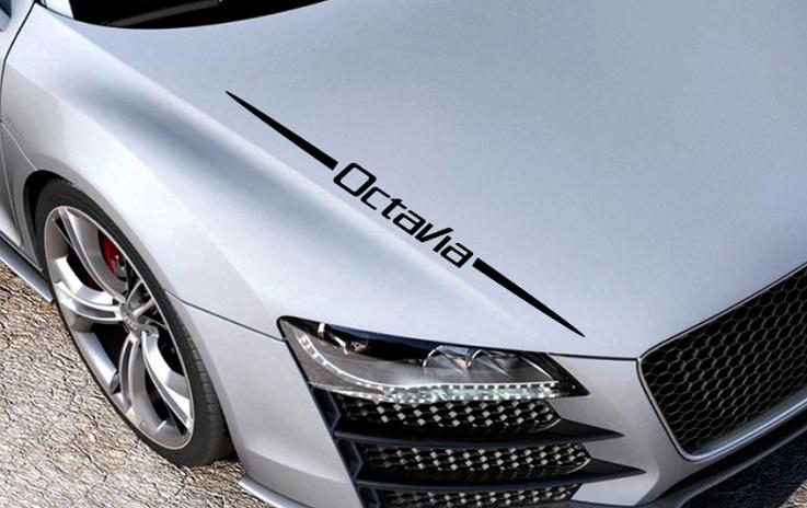 Смуги на капот 3D Tuning Studio Шкода Октавія 700х50х0,060 мм (9137)