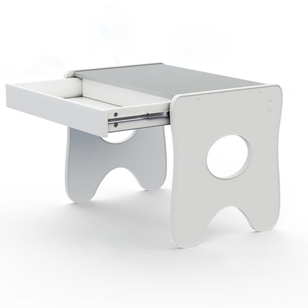 Столик в детскую 70x45x51 см Белый с серым (TD-28896)