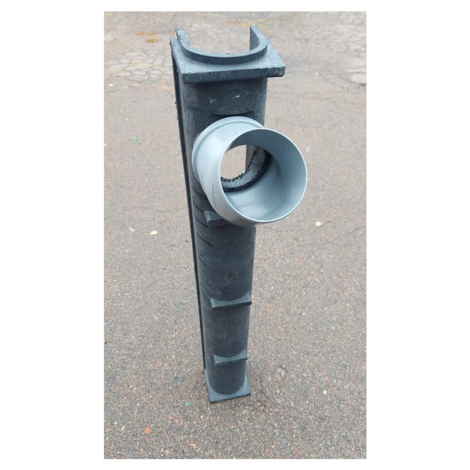 Комплект водовідводу Україна НФ-00000210 глибокий 1000x140x145 мм А15 з чорними решітками (AKD54485) - фото 10