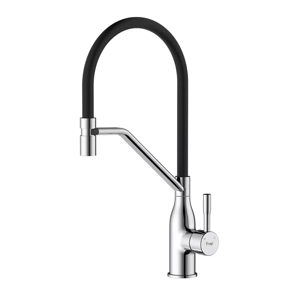 Смеситель для кухни Frap F4497 с силиконовым изливом Хром (SE01046711)