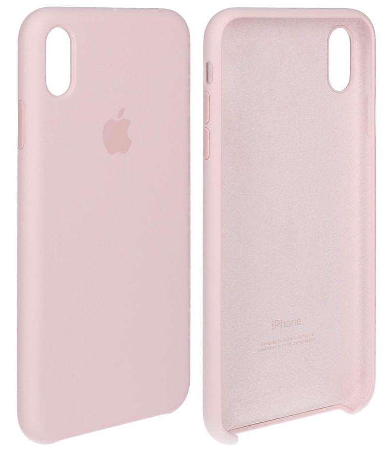 Чехол силиконовый противоударный Silicone Case MTFD2ZM/A для Apple Iphone XS Max (6.5") Pink - фото 3