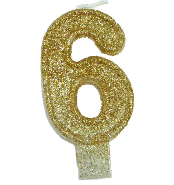Свеча в торт цифра №6 7,5 см Свеча в торт цифра №6 7,5 см