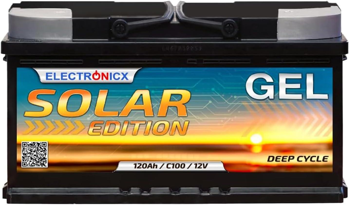 Аккумулятор гелевой Electronicx Solar Edition 12V 120 Ah GEL Deep Cycle для инверторов/кемперов/солнечных систем Аккумулятор гелевой Electronicx Solar Edition 12V 120 Ah GEL Deep Cycle для инверторов/кемперов/солнечных систем