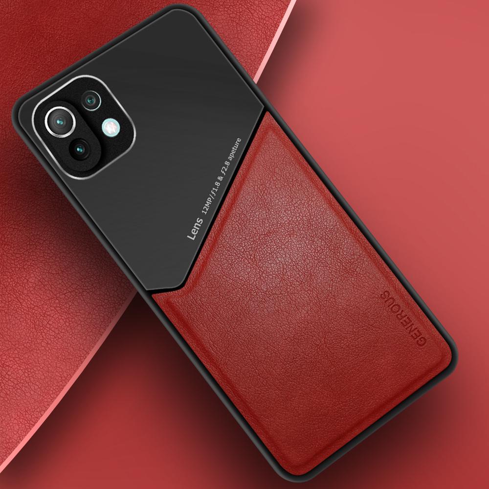 Комбинированный чехол Generous на Xiaomi Mi 11 Lite Red (24162-2D)