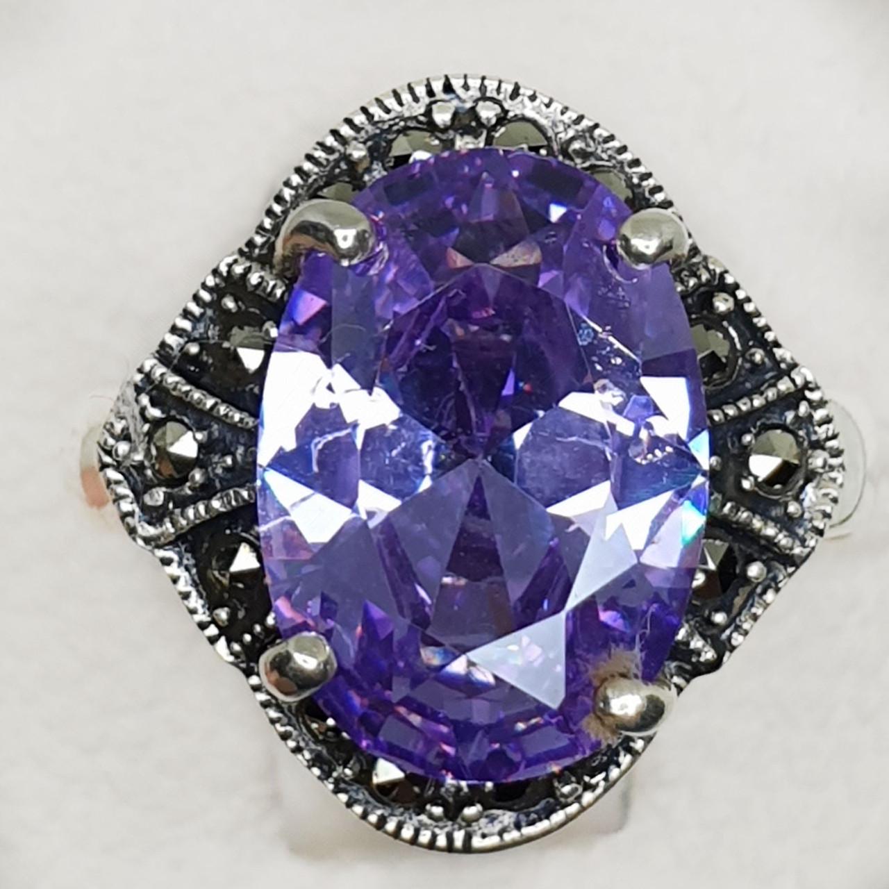 Кольцо серебряное с аметистом р. 17,5 6 г (1424935720)