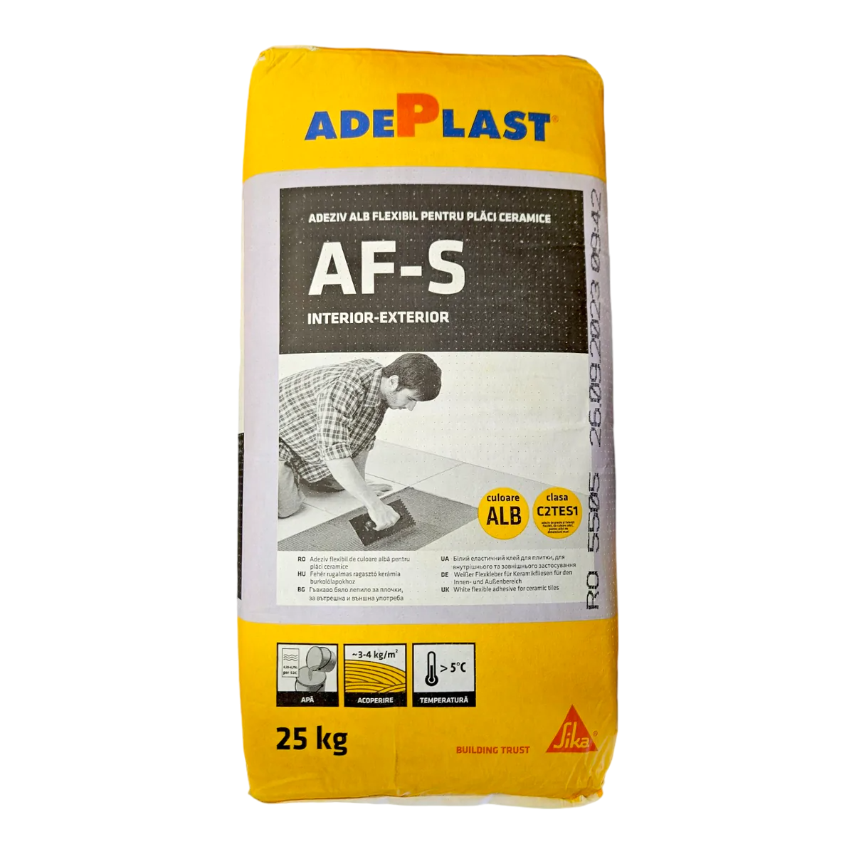 Клей для плитки Sika Adeplast AF-S еластичний 25 кг Білий (14535658)