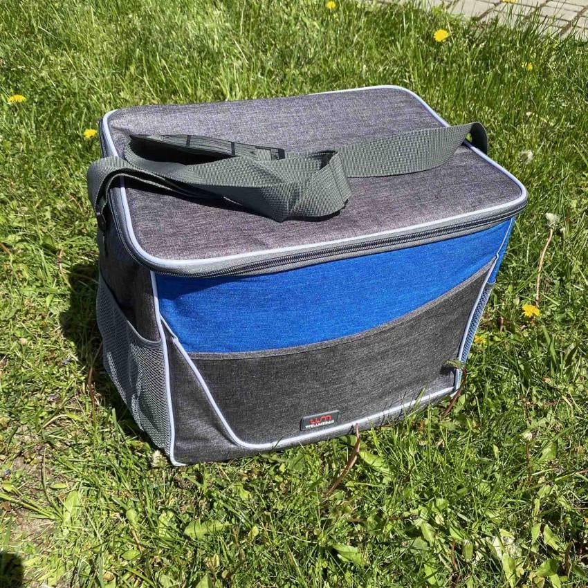 Термосумка Stenson WW01351 36x26x32 см Сірий з синім (1847046010) - фото 3